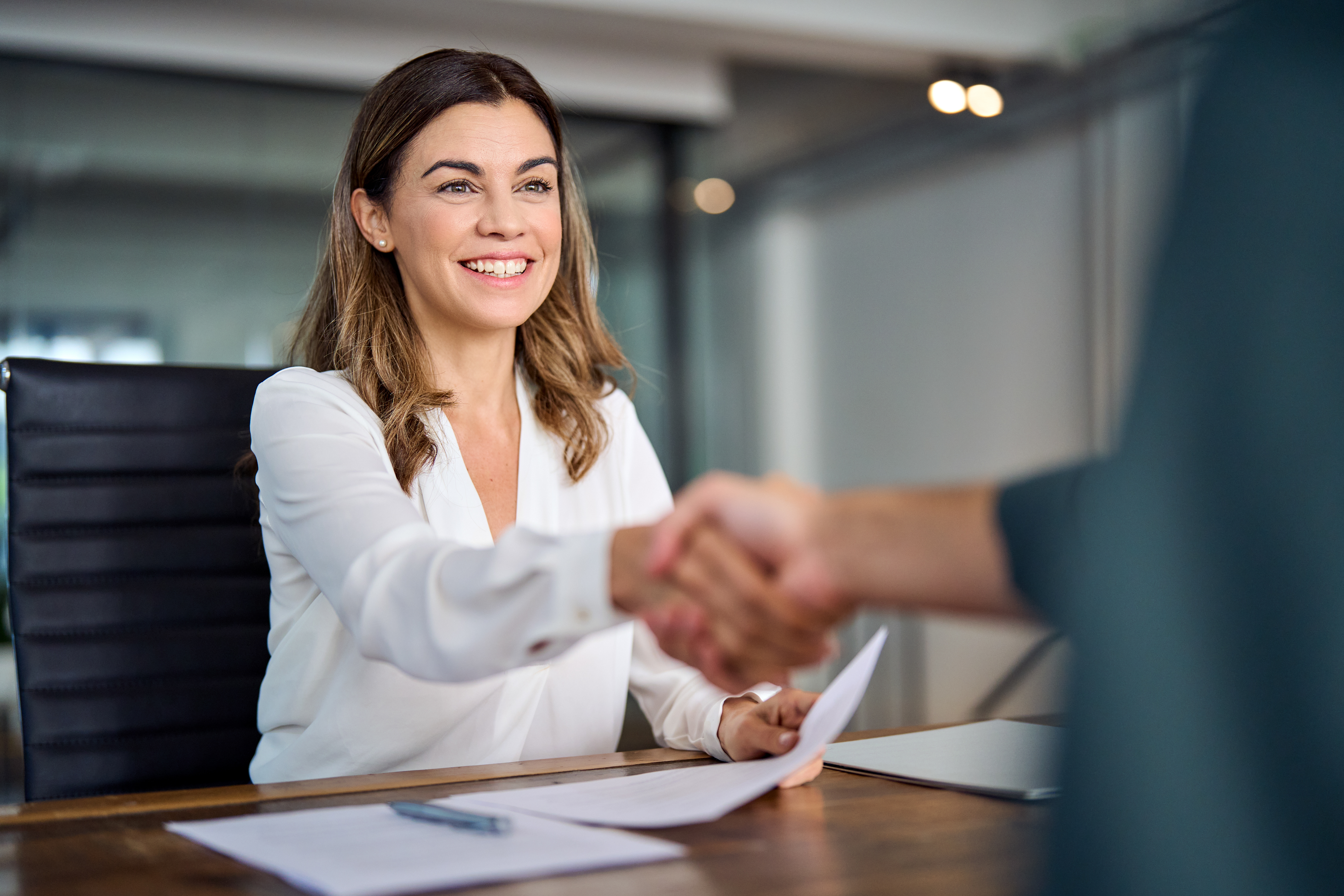 person shaking hands